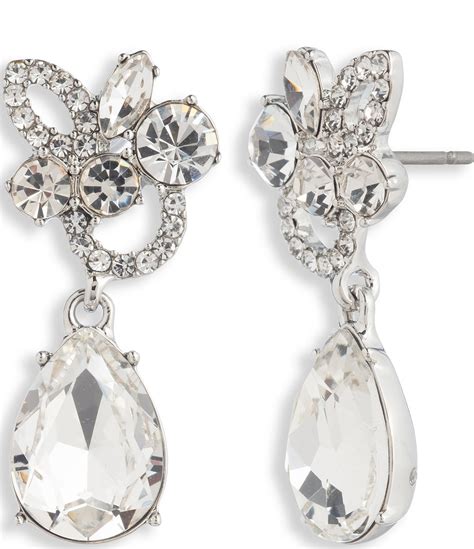 givenchy crystal cluster drop earrings|orig givenchy earrings.